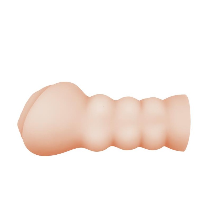 Masturbator JULIA z 3 pierścieniami zaciskowymi i realistyczną pochwą (15,5 × 7,2 × 7,2 cm) - 4