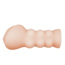 Masturbator JULIA z 3 pierścieniami zaciskowymi i realistyczną pochwą (15,5 × 7,2 × 7,2 cm) - 4