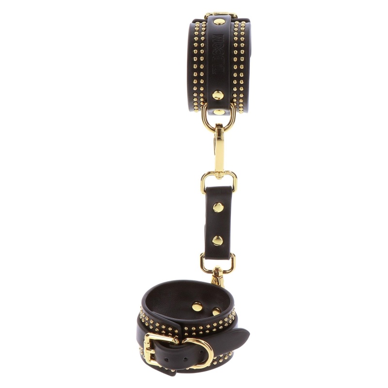 Studded Wrist Cufs Set Black - 1