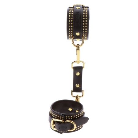 Studded Wrist Cufs Set Black - 1