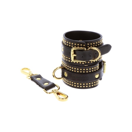 Studded Wrist Cufs Set Black - 6