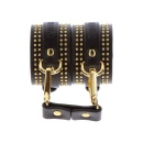 Studded Wrist Cufs Set Black - 7