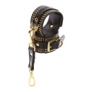 Studded Wrist Cufs Set Black - 9