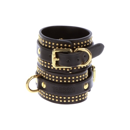 Studded Wrist Cufs Set Black - 10