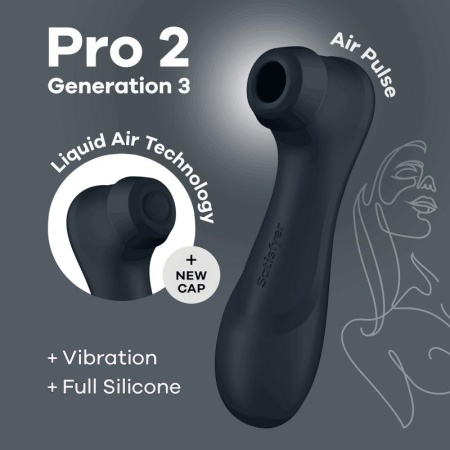 Stymulator łechtaczki Pro 2 Generation 3 z technologią Liquid Air, długość 16,5 cm - 6