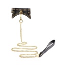 Studded Collar and Leash Black - 1