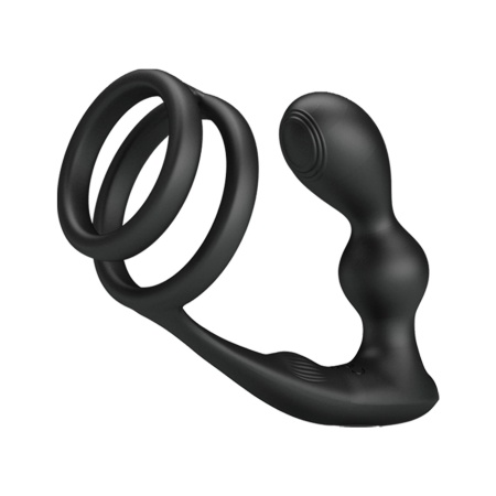 Penis Sleeve VI z wibrującą wkładką analną - 13,5 cm - 3