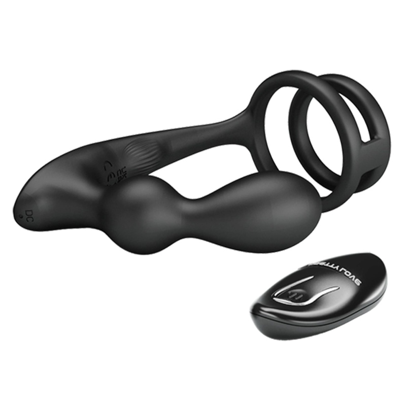 Penis Sleeve VI z wibrującą wkładką analną - 13,5 cm - 6