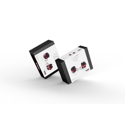 Kajdanki- Cuffs Crazy Horse Red, Small - 1 2