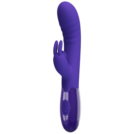 Wibrator dwustymulacyjny Cerberus Youth - 30 funkcji wibracji i lizania (18 cm) - 3