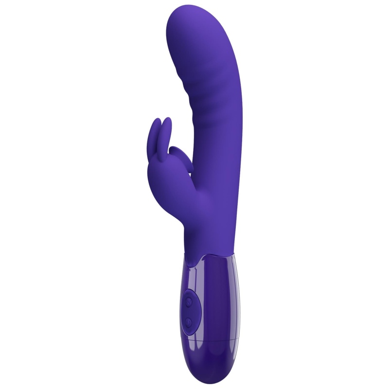 Wibrator dwustymulacyjny Cerberus Youth - 30 funkcji wibracji i lizania (18 cm) - 4