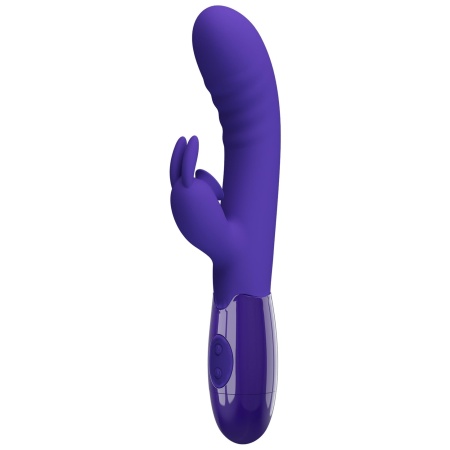 Wibrator dwustymulacyjny Cerberus Youth - 30 funkcji wibracji i lizania (18 cm) - 4