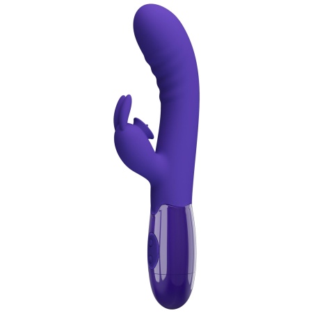 Wibrator dwustymulacyjny Cerberus Youth - 30 funkcji wibracji i lizania (18 cm) - 5