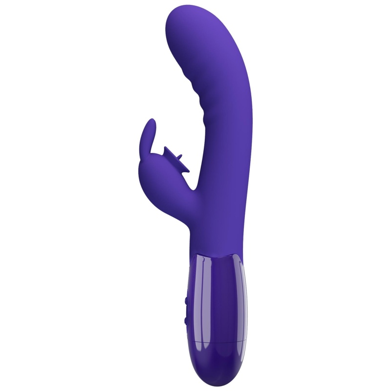 Wibrator dwustymulacyjny Cerberus Youth - 30 funkcji wibracji i lizania (18 cm) - 6