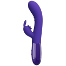 Wibrator dwustymulacyjny Cerberus Youth - 30 funkcji wibracji i lizania (18 cm) - 6