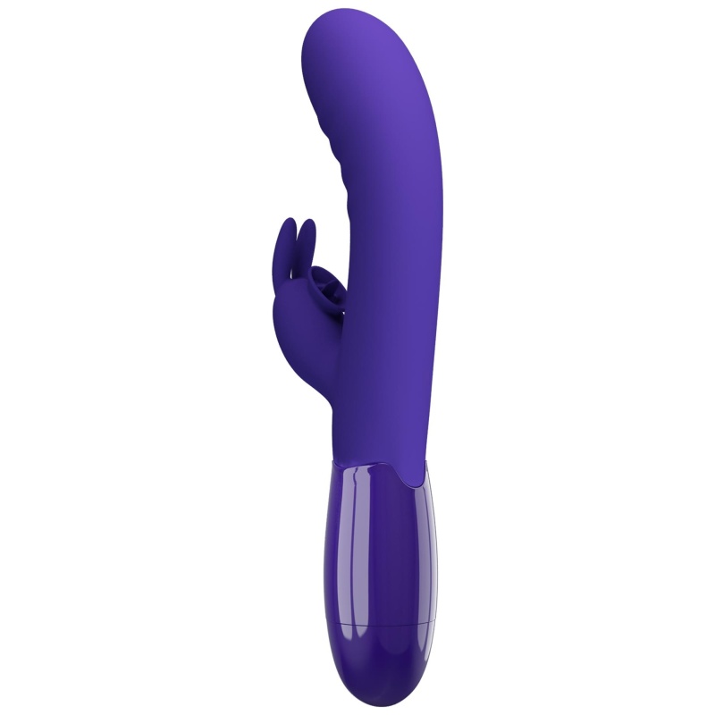 Wibrator dwustymulacyjny Cerberus Youth - 30 funkcji wibracji i lizania (18 cm) - 7