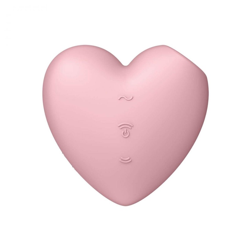 Cutie Heart (Light Red) - stymulator łechtaczki z technologią Air Pulse i wibracją, 8,4 × 7,8 cm - 5