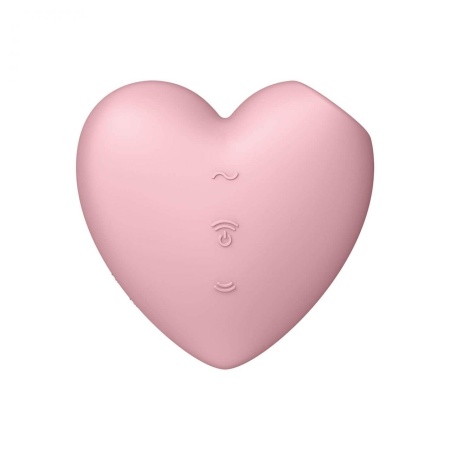 Cutie Heart (Light Red) - stymulator łechtaczki z technologią Air Pulse i wibracją, 8,4 × 7,8 cm - 5