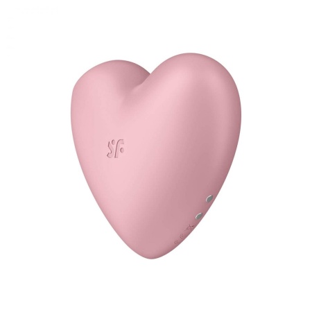Cutie Heart (Light Red) - stymulator łechtaczki z technologią Air Pulse i wibracją, 8,4 × 7,8 cm - 6