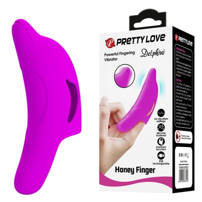 Wibrator palcowy Delphini Honey Finger z 10 trybami wibracji, długość 9,8 cm - 1