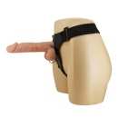 Strap-on RealDeal 9.4'' z regulowaną uprzężą i wibrującym dildo - długość całkowita 23,9 cm - 3