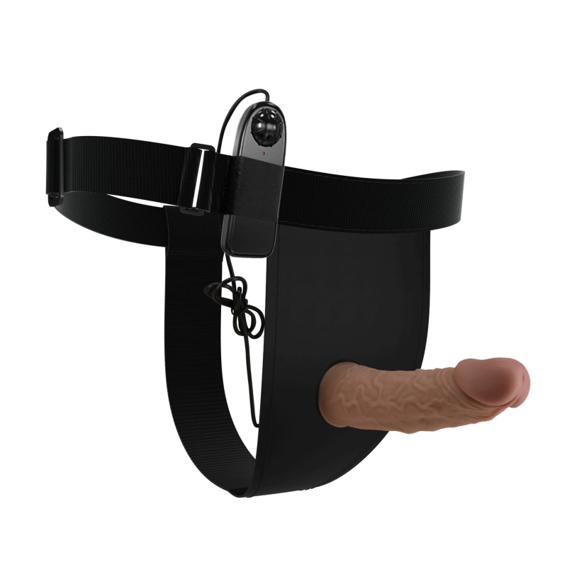 Dildo strap-on Draven z regulowaną uprzężą, 17,3 cm - 2