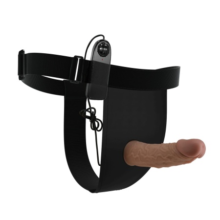Dildo strap-on Draven z regulowaną uprzężą, 17,3 cm - 2