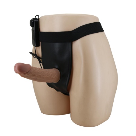 Dildo strap-on Draven z regulowaną uprzężą, 17,3 cm - 5