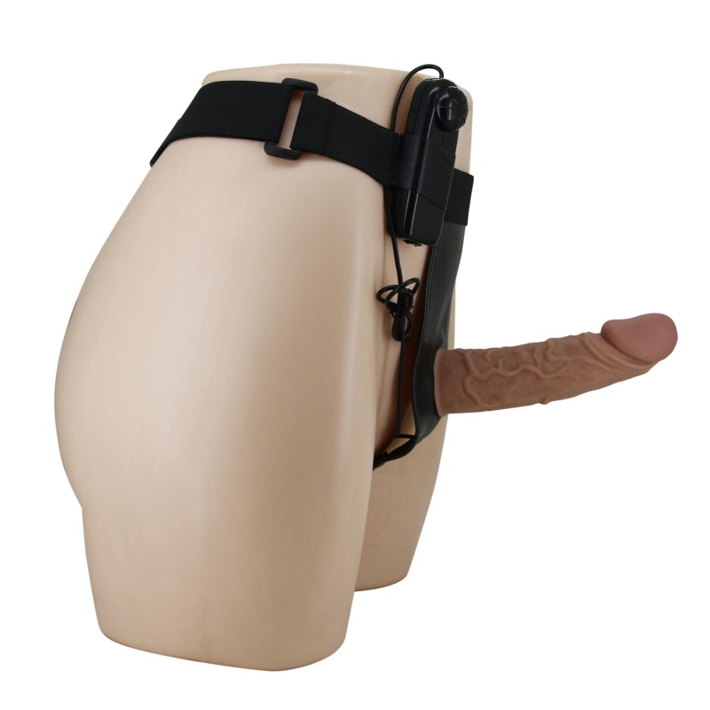 Dildo strap-on Draven z regulowaną uprzężą, 17,3 cm - 6