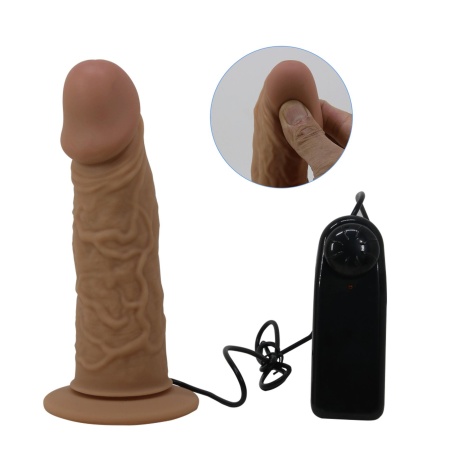 Dildo strap-on Draven z regulowaną uprzężą, 17,3 cm - 7
