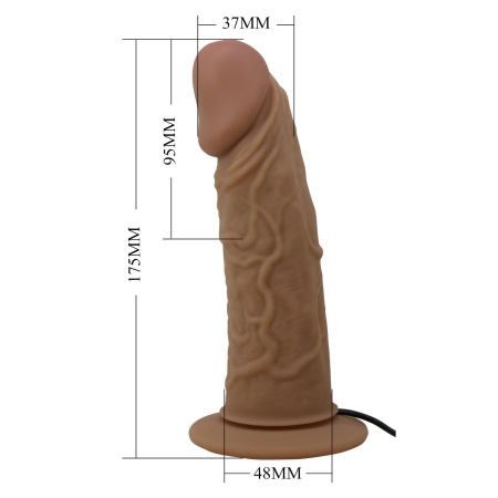 Dildo strap-on Draven z regulowaną uprzężą, 17,3 cm - 10