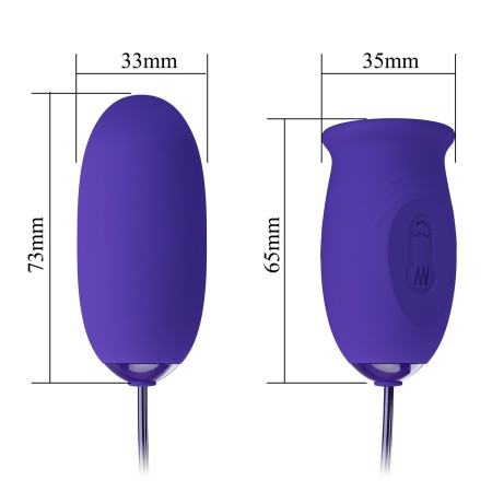 Wibrator Daisy Youth z wibracją i lizaniem, 7,3 cm - 5