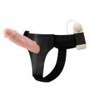 Strap-on Jessica z wibracją i bumperem łechtaczkowym, 17 cm - 1