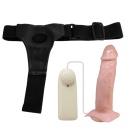 Strap-on Jessica z wibracją i bumperem łechtaczkowym, 17 cm - 3