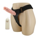 Strap-on Jessica z wibracją i bumperem łechtaczkowym, 17 cm - 4