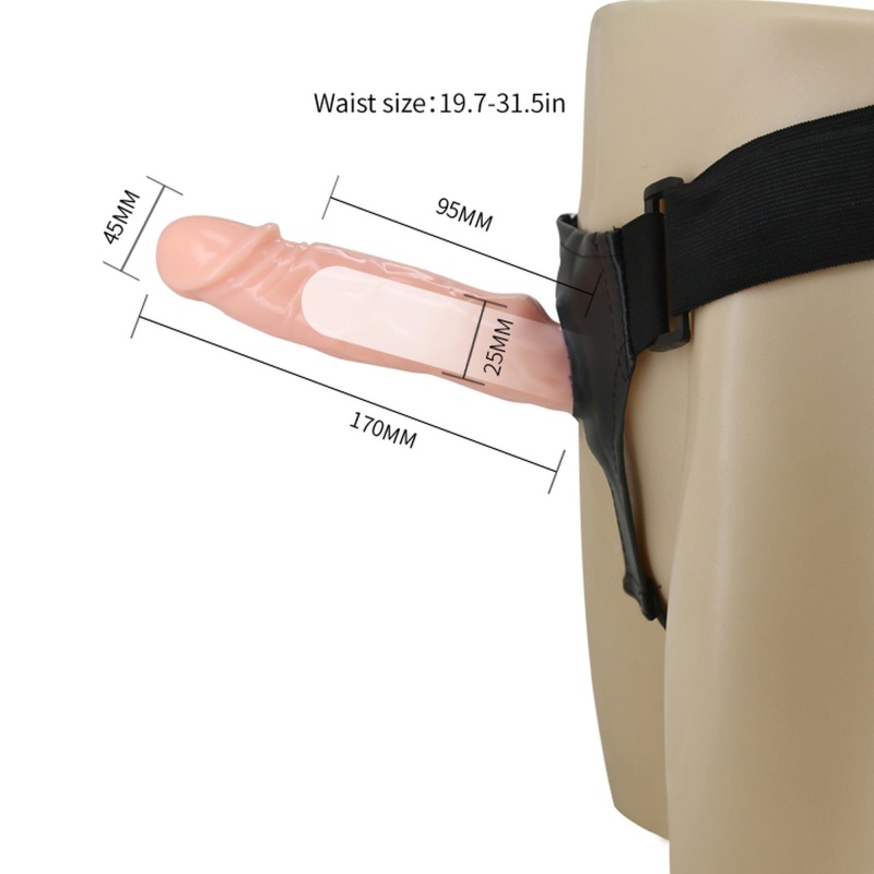 Strap-on Jessica z wibracją i bumperem łechtaczkowym, 17 cm - 8