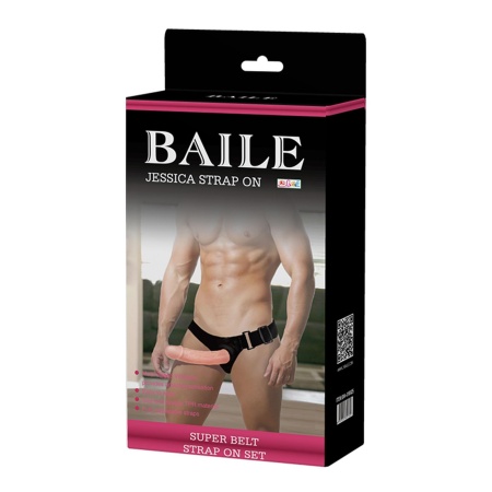Strap-on Jessica z wibracją i bumperem łechtaczkowym, 17 cm - 11