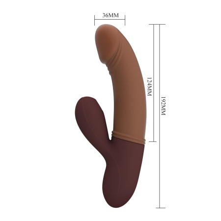 Kane - stymulator typu króliczek z zakrzywioną główką punktu G, silikon medyczny, 7 trybów wibracji i 7 wzorów oklepywania - 8