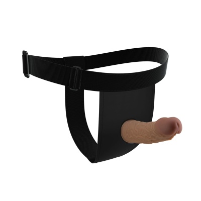 Uprząż strap-on Houston z regulowanym pasem - dildo 17 cm - 1 2
