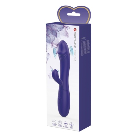 Wibrator podwójny Snappy Youth z 30 funkcjami wibracji i elastycznym ramieniem, długość 19 cm - 9