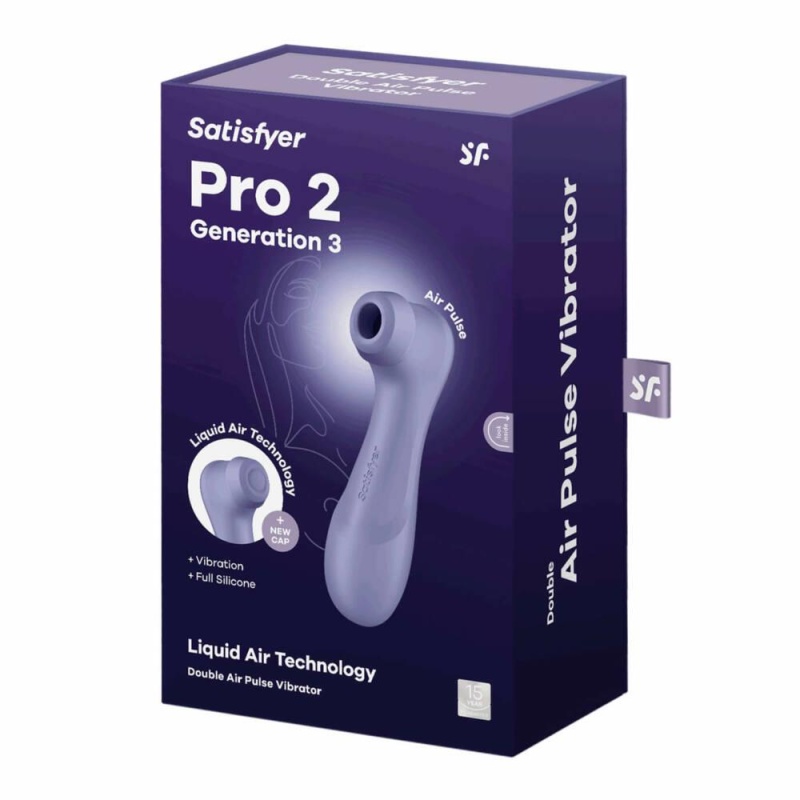 Satisfyer Pro 2 Generation 3 z technologią Liquid Air - stymulator łechtaczki Air Pulse, 16,5 cm - 6