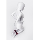 Anonymo handcuffs, velour, red, 29 cm - 1