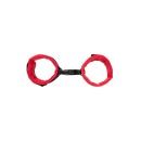Anonymo handcuffs, velour, red, 29 cm - 3