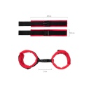 Anonymo handcuffs, velour, red, 29 cm - 5