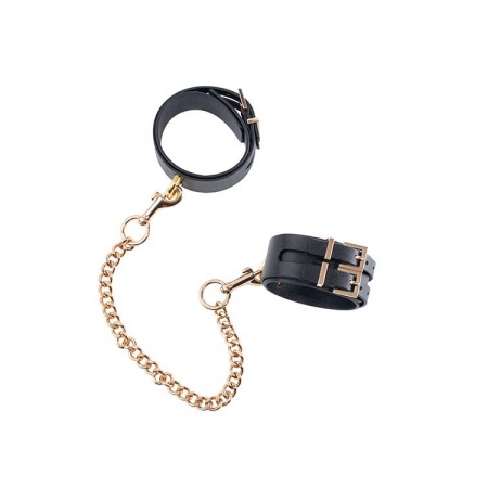 GP PREMIUM ANKLE CUFFS WITH CHAIN BLACK - 3