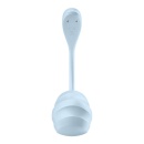 Jajko wibrujące Smooth Petal light blue - elastyczny silikon, sterowanie przez aplikację, długość 9 cm, średnica 3,9 cm - 3