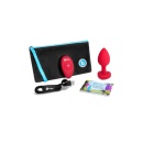 Korek analny wibracyjny VIBRATING HEART SHAPE JEWEL PLUG M/L Red - 6 poziomów wibracji, 15 wzorców, średnica 4 cm, długość inser - 5