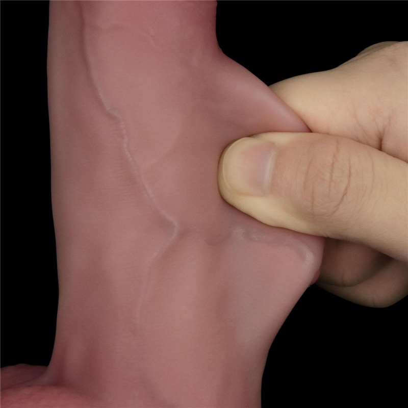 Wibrujące dildo Sliding Skin Pro II 20,3 cm z pilotem - 14
