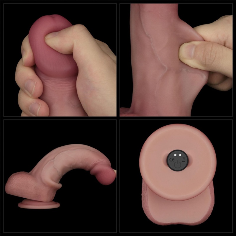 Wibrujące dildo Sliding Skin Pro II 20,3 cm z pilotem - 23