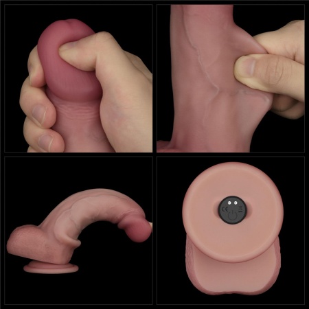 Wibrujące dildo Sliding Skin Pro II 20,3 cm z pilotem - 23